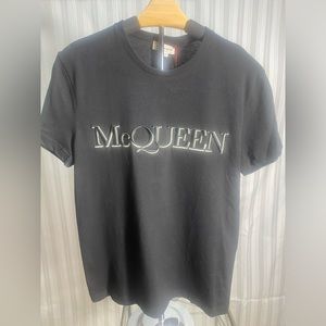 Alexander McQueen Men’s Embroidered Logo T-shirt in XS